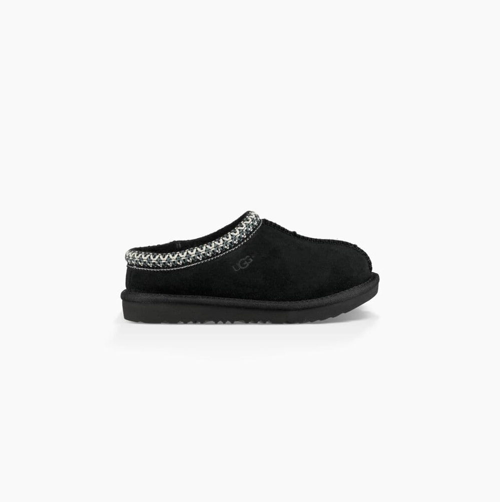 UGG Tasman II Black Slippers for Kids (OCKH12458)